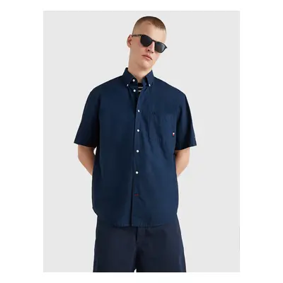 Dark blue Men's Short Sleeve Shirt Tommy Hilfiger - Men