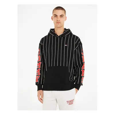 Black Mens Striped Sweatshirt Tommy Jeans - Men