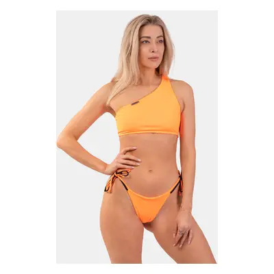 NEBBIA Orange Bandeau Bikini Single Shoulder Swimsuit – Top