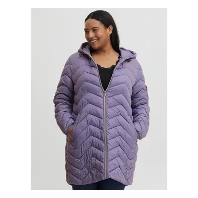 Purple Ladies Quilted Jacket Fransa - Women