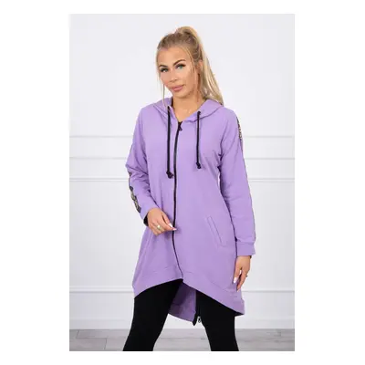 Sweatshirt with back zip dark purple