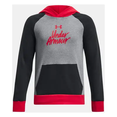 Under Armour Pulover UA Rival Fleece Script CB HD-BLK - Boys