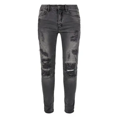 Men's Paneled Jeans Black