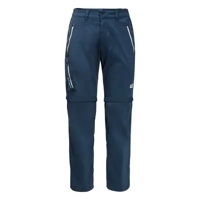 Men's Jack Wolfskin Overland Zip Away Thunder Trousers Blue