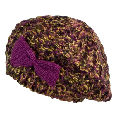 Art Of Polo Woman's Beret cz2700 Yellow/Violet