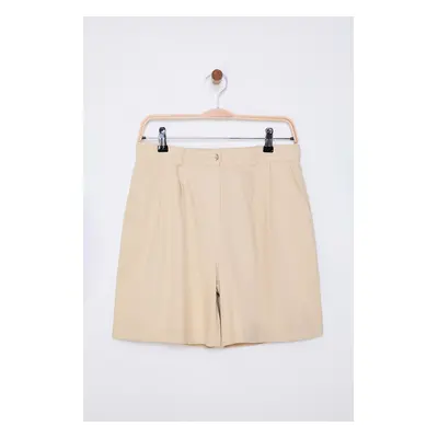 Trendyol Beige Linen Look Regular Boy City Shorts