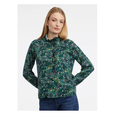 Orsay Dark Green Ladies Floral Blouse - Women