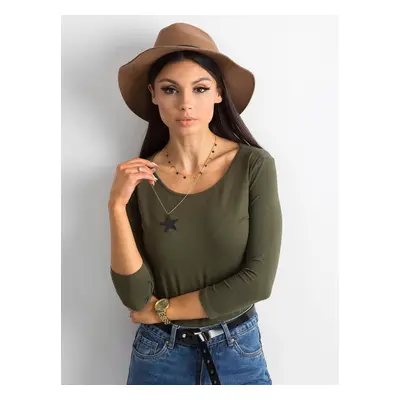 Női blúz Fashionhunters Khaki