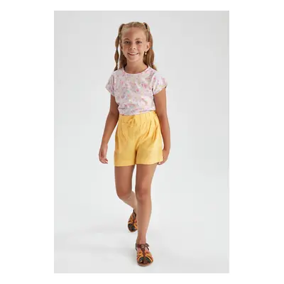 DEFACTO Girls Crinkle Viscose Shorts