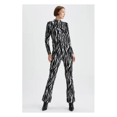 DEFACTO Zebra Patterned Trousers