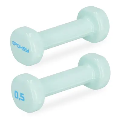 Spokey SHAPE Vinyl dumbbell set, 0.5 kg, mint