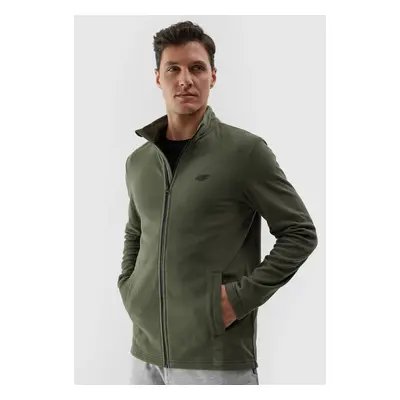 Men's fleece with stand-up collar regular 4F - olive