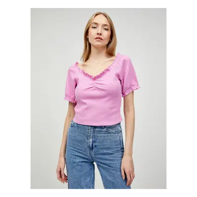 Pink Crop Top Pieces Tegan - Women