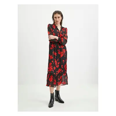 Red-black women's floral dress ORSAY - Ladies