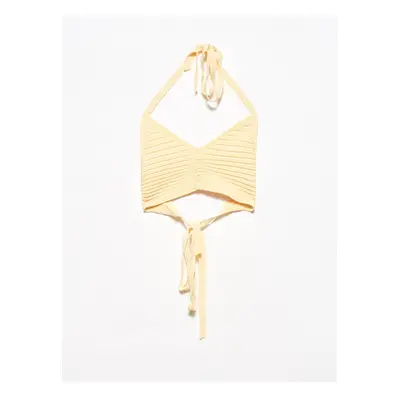 Dilvin Tie Back Knitwear Bustier-t.yellow