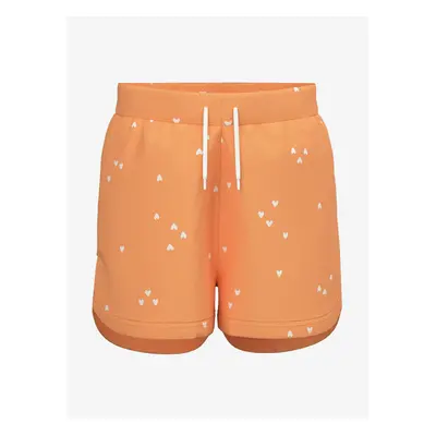 Orange Girly Patterned Shorts name it Henny - Girls