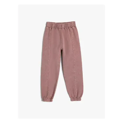 Koton Jogger Sweatpants Washed Elastic Waist Cotton