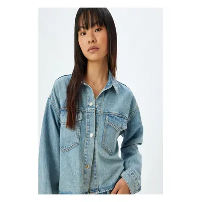 Koton Light Indigo Women's Jacket