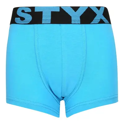 Children's boxers Styx sports rubber light blue