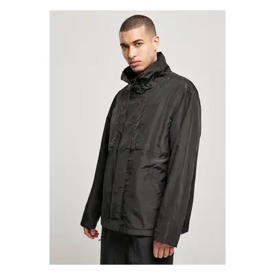 Nylon crepe jacket with double pocket black