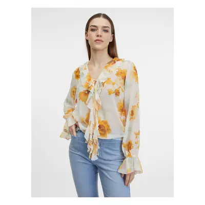 Orsay White women's floral blouse - Women's