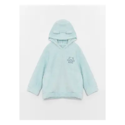 LC Waikiki Girls' Embroidered Long Sleeve Plush Hoodie