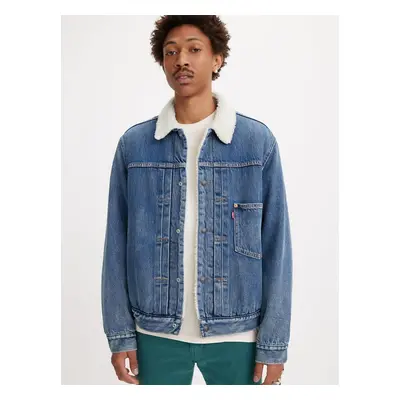 Levi&#39;s Blue Mens Denim Jacket Levi&#39;s® Type Sherpa Trucker Fall Bre - Men