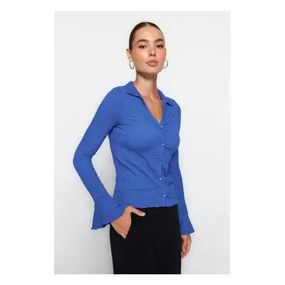 Trendyol Saks Premium Textured Spanish Sleeve Flexible Knitted Shirt