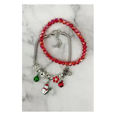 Christmas bracelet Snowman broom