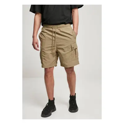 Nylon Khaki Cargo Shorts