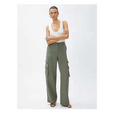 Koton Cargo Pants Wide Leg Modal Blended