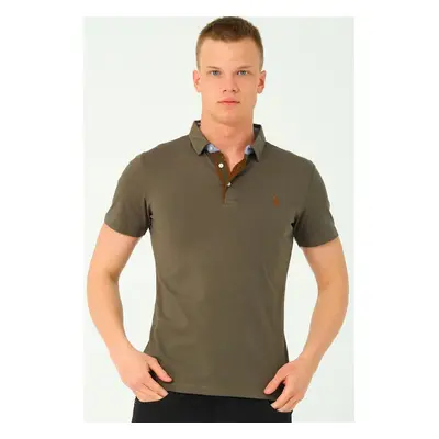 T8582 DEWBERRY MEN'S T-SHIRT-DARK KHAKI-2