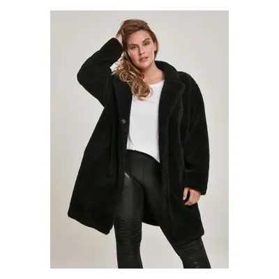 Women's Oversized Sherpa Coat Black