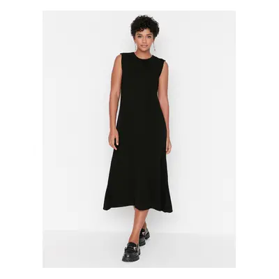 Black women's sweater midi dress Trendyol - Women