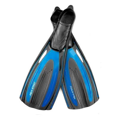 AQUA SPEED Unisex's Snorkel Flippers Hydro Navy Blue Pattern