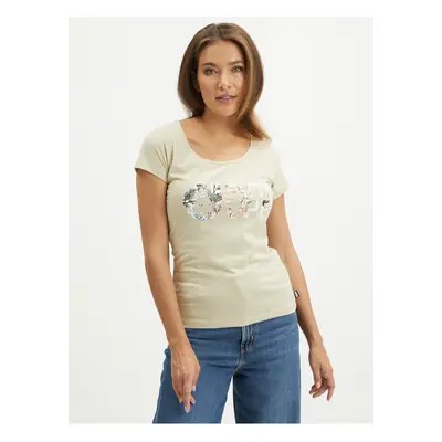 Beige Women's T-Shirt T-Shirt Picture - Women