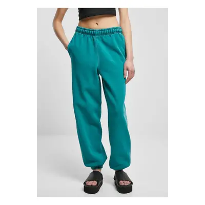 Women's high-waisted sweatpants with high waist, water green