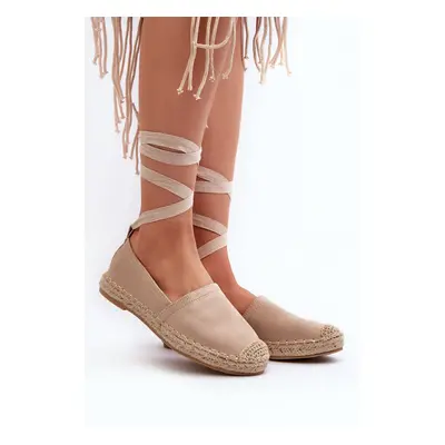 FB1 Kötött velúr Espadrilles Beige Ismann