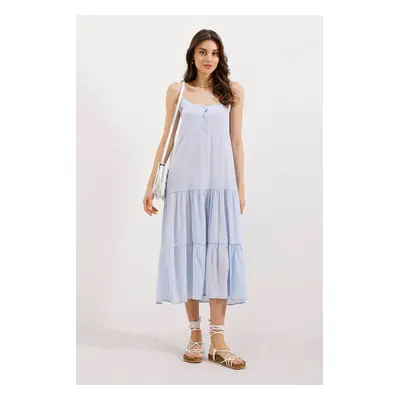 Bigdart Strappy Midi Dress - Blue