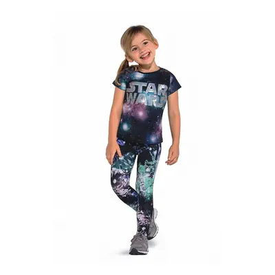 Bas Bleu Girls' leggings ROXI stretchy with a colorful print