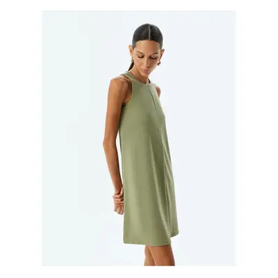 Koton Mini Dress Sleeveless Crepe Scuba Fabric Round Neck