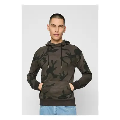 Camo High Neck Hoody Dark Camouflage