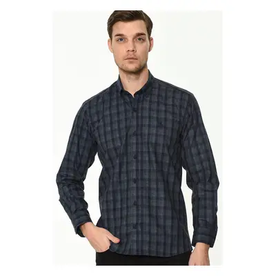 G703 DEWBERRY MEN'S SHIRT-NAVY-KHAKI