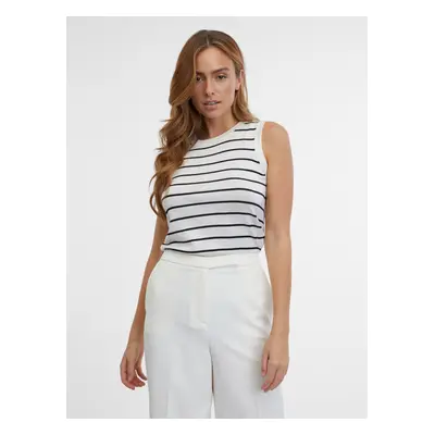 Orsay Blue-cream women's striped top - Women's