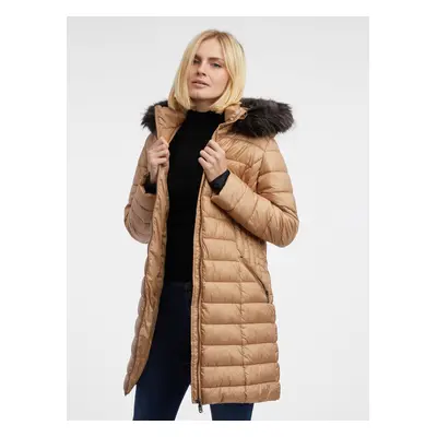 Orsay Light brown women's quilted coat - Women's