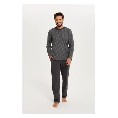 Balmer Men's Long Sleeves, Long Legs - Print/Graphite