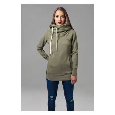 Women's Long Olive Logo Hooded