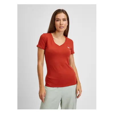 Red Women's T-Shirt Guess - Women