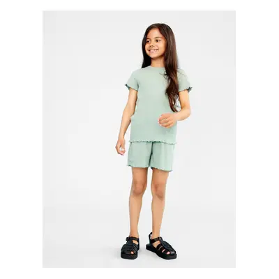 Dark green girls' ribbed shorts name it Tara - unisex