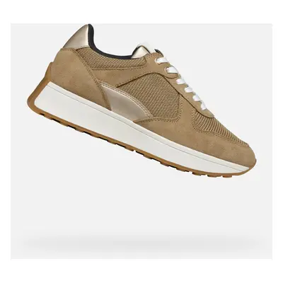 Light brown women's sneakers Geox Amabel - Women's